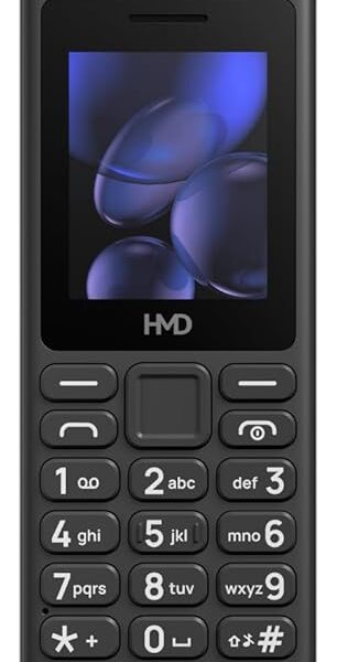 HMD 105 Keypad Phone with Built-in UPI App, Phone Talker, Long-Lasting Battery, Wireless FM Radio | Black