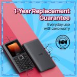 HMD 100 Keypad Mobile Phone | Dual SIM, Long Lasting Battery, Durable Design, Wireless FM Radio, Phone Talker, 1-Year Replacement Guarantee | Grey - Image 9